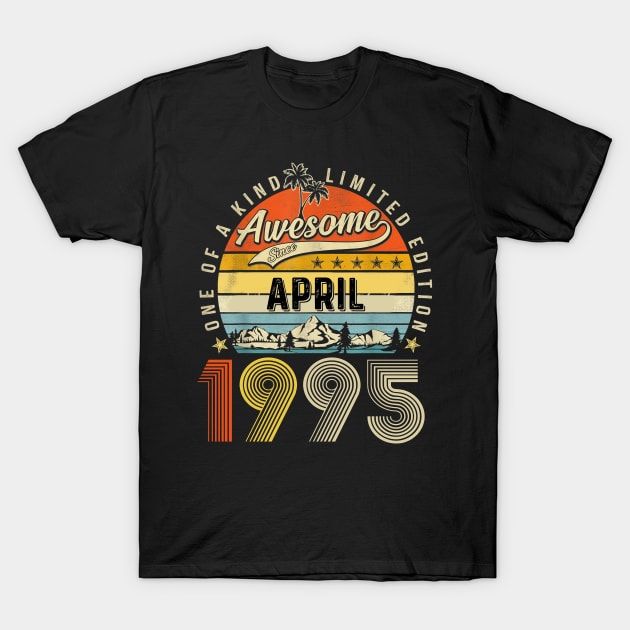 Awesome Since April 1995 Vintage 28th Birthday T-Shirt by nakaahikithuy